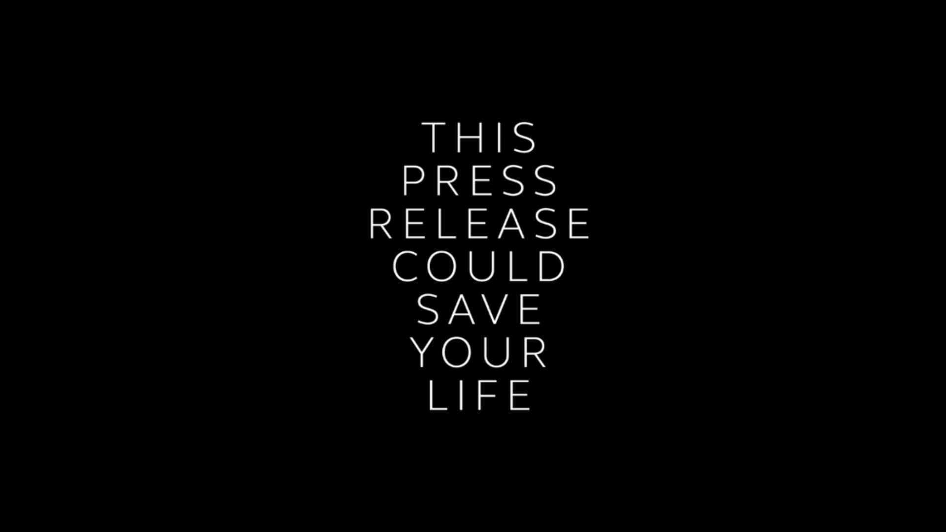 This press release could save your life banner